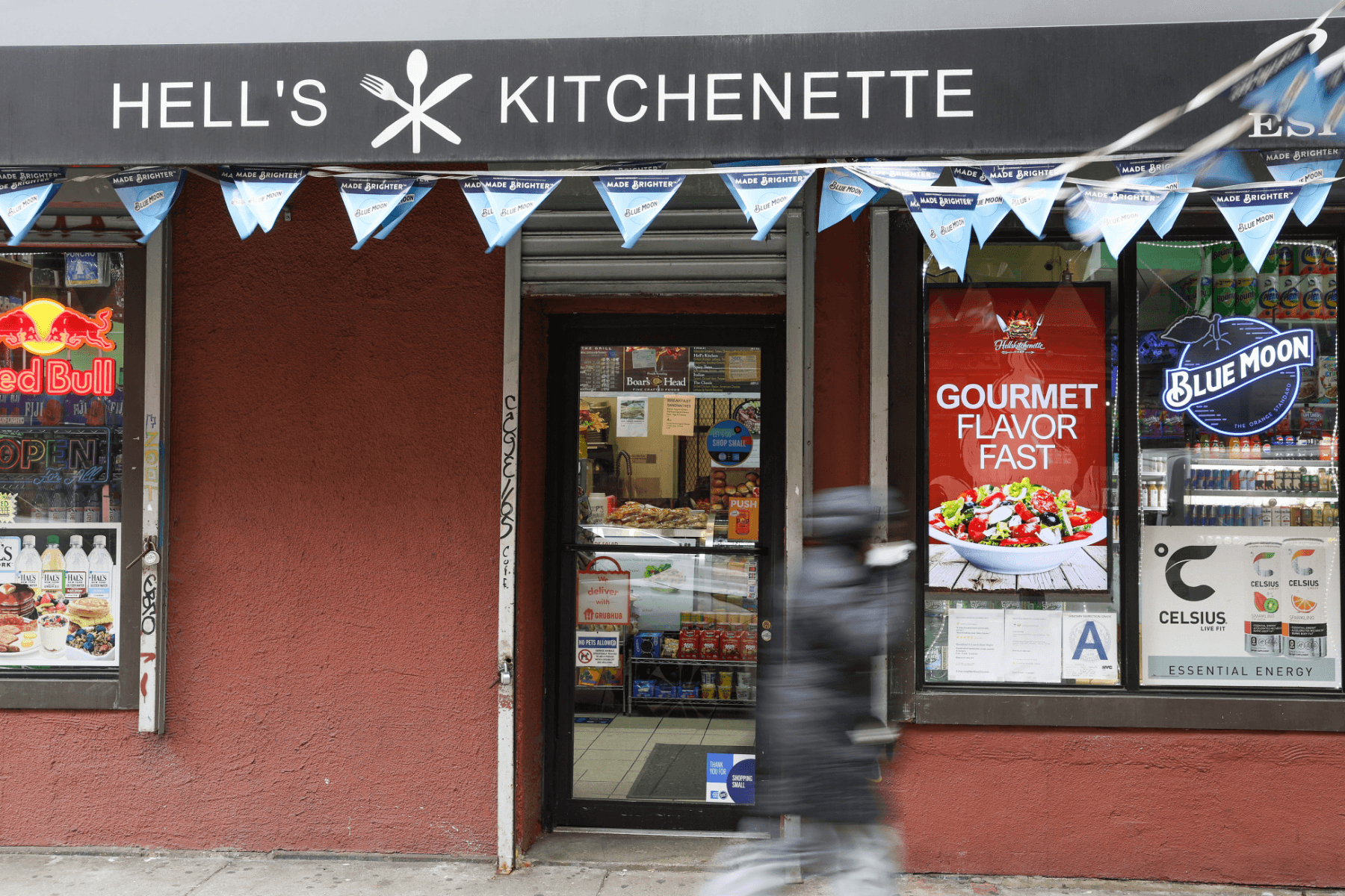 Hell's Kitchenette storefront with a PrimeSight screen